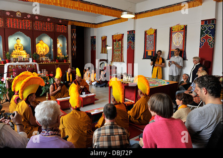 Sandmandala Avalokiteshvara Tibet-Hannover 2012. Stockfoto