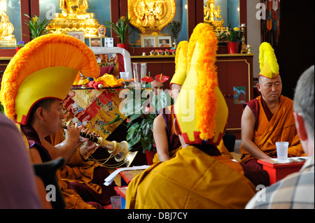 Sandmandala Avalokiteshvara Tibet-Hannover 2012. Stockfoto