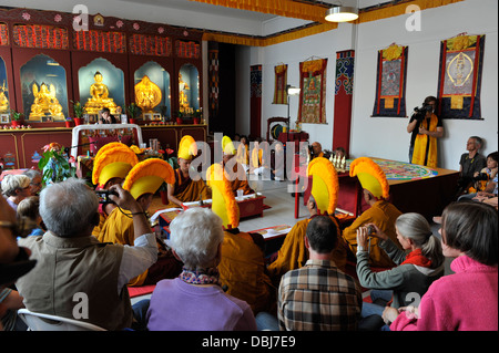 Sandmandala Avalokiteshvara Tibet-Hannover 2012. Stockfoto