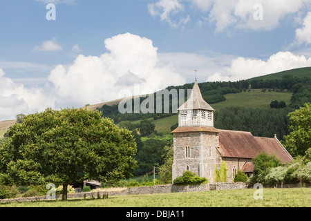 Die Kirche St Mary, Bitterley in der Nähe von Ludlow, Shropshire, England, UK Stockfoto