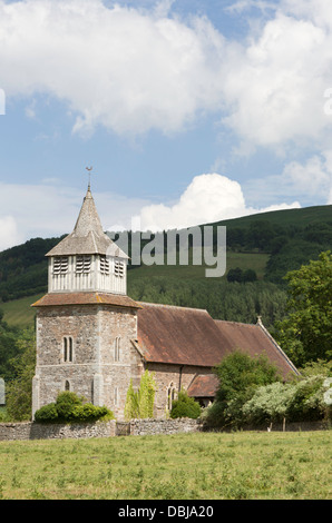 Die Kirche St Mary, Bitterley in der Nähe von Ludlow, Shropshire, England, UK Stockfoto