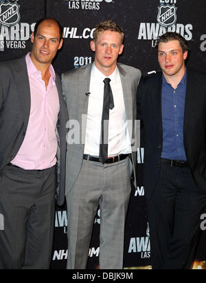 Ryan Getzlaf, Corey Perry und Bobby Ryan die NHL Awards 2011 im Palms Casino Resort - Ankünfte Las Vegas, Nevada - 22.06.11 Stockfoto