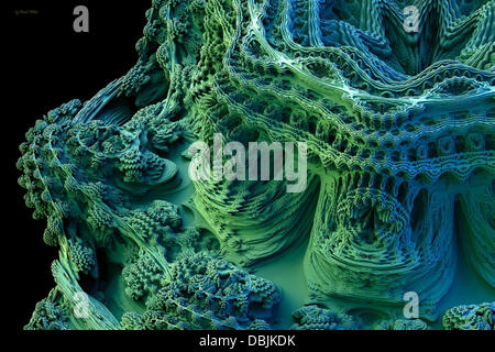 3-d-MANDELBULB Welt gekauft, Leben von Mathe-Freaks Fotoshows: Kolosseum-Festung, die eine Sammlung von erstaunlichen 3 dimensionale Bilder geschaffen wurde, inspiriert durch die Fraktal-Mechanik von Benoit Mendelbrot.   Vor über dreißig Jahren begeisterte Mathematiker Benoit Mandelbrot - wer am 14. Oktober 2010, im Alter von 85 Jahren starb - die Welt mit einer komplizierten und aufwendigen mathematisches Konstrukt Stockfoto