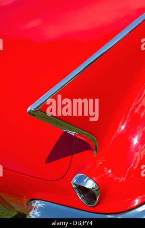 1956 Cadillac Eldorado Biarritz Schwanzflosse Detail. Amerikanische Oldtimer Stockfoto