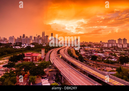 Orange Sonnenuntergang von jelatek Stockfoto