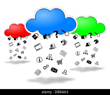 Ernte Daten Wolken computing Wettbewerb Konzept Abbildung Stockfoto