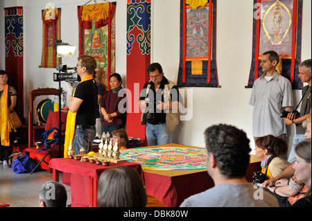 Sandmandala Avalokiteshvara Tibet-Hannover 2012. Stockfoto