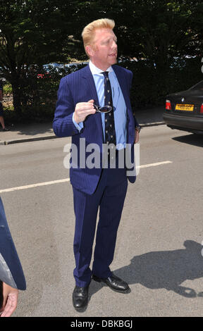 Boris Becker Wimbledon Herren Finale - draußen Ankünfte London, England - 03.07.11 Stockfoto