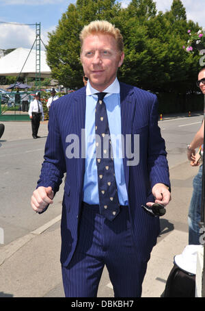 Boris Becker Wimbledon Herren Finale - draußen Ankünfte London, England - 03.07.11 Stockfoto