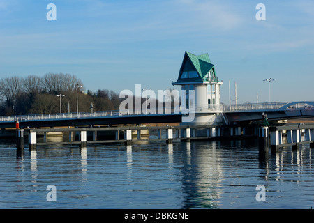 Die Schlei-Brücke in Kappeln, Schleswig-Holstein, Deutschland Stockfoto