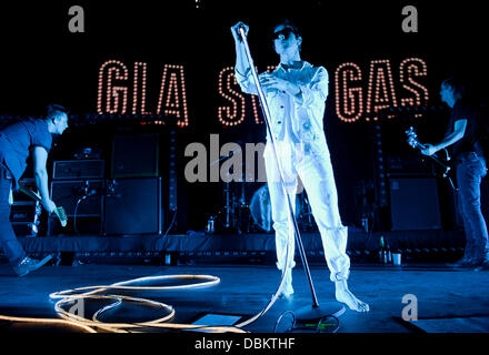 Glasvegas Sänger James Allan im iTunes Festival im Roundhouse London, England - 10.07.11 führt Stockfoto