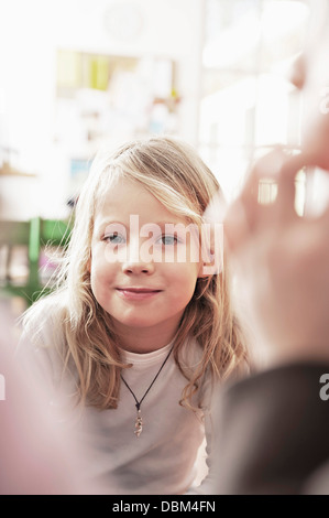 Porträt der ein kleines Mädchen, Kottgeisering, Bayern, Deutschland, Europa Stockfoto