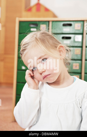 Kleines Mädchen, Porträt, Kottgeisering, Bayern, Deutschland, Europa Stockfoto