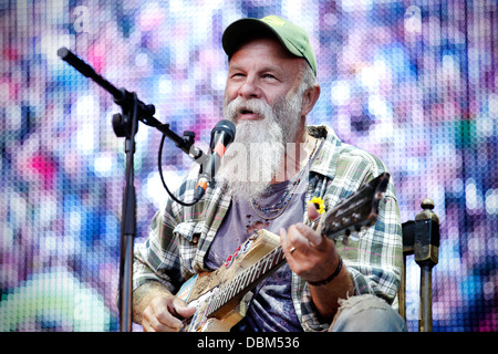 Seasick Steve die live am Kendal Calling Festival 2013 auf der Main Stage Stockfoto