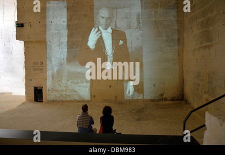 Les Baux, Carrière de Lumière, film, Testament von Orpheus, Jean Cocteau, Yul Brynner Stockfoto