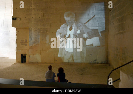 Les Baux, Carrière de Lumière, Movie Testament von Orpheus, Jean Cocteau, Stockfoto