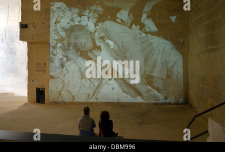 Les Baux, Carrière et Lumière, Film Testament von Orpheus, Jean Cocteau, Stockfoto