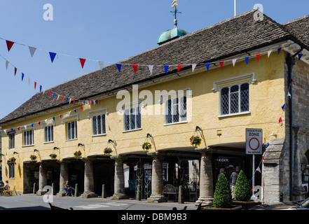 Die Markthalle in der historischen Stadt von Tetbury Cotswold Stockfoto