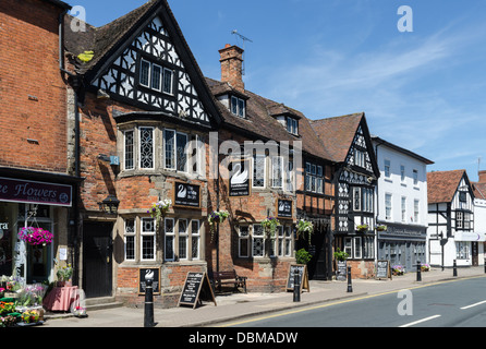 Das White Swan Hotel und Gasthaus in Henley in Arden, Warwickshire Stockfoto