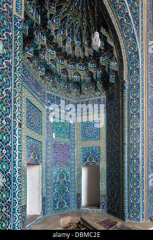 Mihrab der Freitagsmoschee, Yazd, Iran Stockfoto