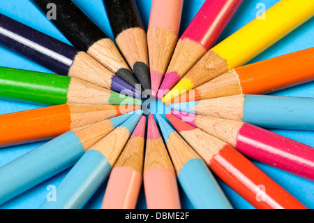 Bleistift hautnah in einem Kreis Stockfoto