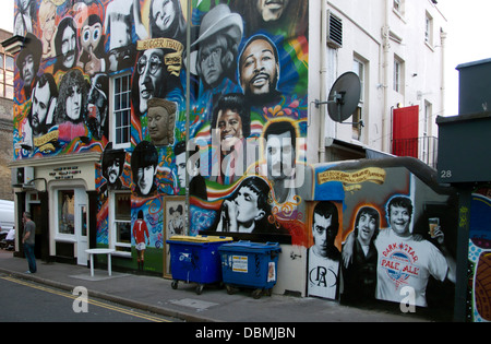 Graffiti, Rock-Ikonen, Brighton, Stockfoto