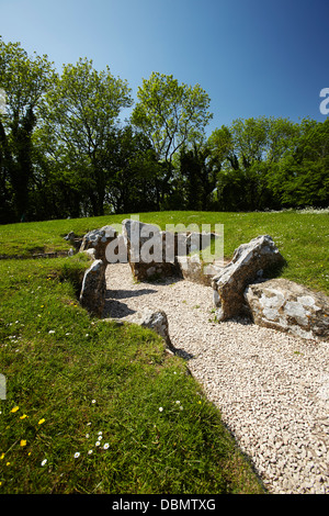 Nympsfield Long Barrow in der Nähe von Stroud, Gloucestershire, England, UK Stockfoto