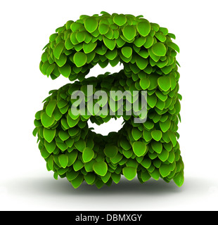 Blätter Schrift schreiben ein kleines Stockfoto