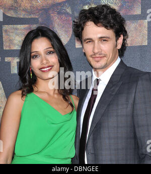 Freida Pinto und James Franco anlässlich die Premiere von 20th Century Fox'steigen Of The Planet Of The Apes"Graumans Chinese Theatre - Ankünfte Los Angeles, Kalifornien - 28.07.11 Stockfoto