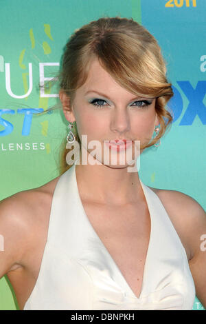 Taylor Swift 2011 Teen Choice Awards statt im Gibson Amphitheatre - Ankünfte Universal City, Kalifornien - 07.08.11 Stockfoto