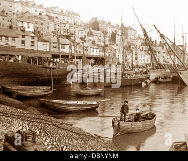 Brixham Hafen viktorianischen Zeit Stockfoto