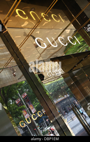 Gucci-Shop Front Orchard Road Singapur Stockfoto