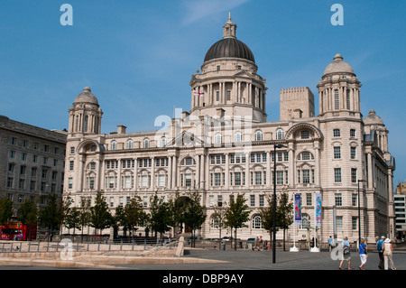 Port of Liverpool Building, Pier Head, Liverpool, UK Stockfoto