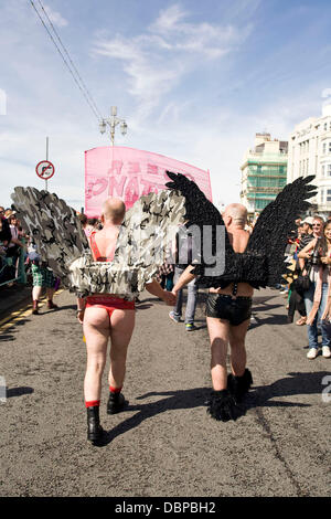 Atmosphäre Brighton Gay Pride 2011 Brighton, England - 13.08.11 Stockfoto