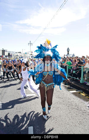 Atmosphäre Brighton Gay Pride 2011 Brighton, England - 13.08.11 Stockfoto