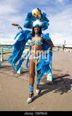 Atmosphäre Brighton Gay Pride 2011 Brighton, England - 13.08.11 Stockfoto