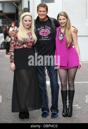 Hayley Hasselhoff, David Hasselhoff, Taylor Ann Hasselhoff bei der ITV Studios London, England - 18.08.11 Stockfoto