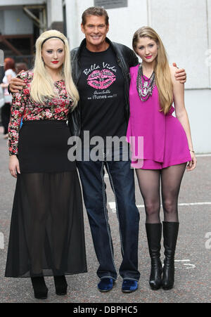 Hayley Hasselhoff, David Hasselhoff, Taylor Ann Hasselhoff bei der ITV Studios London, England - 18.08.11 Stockfoto