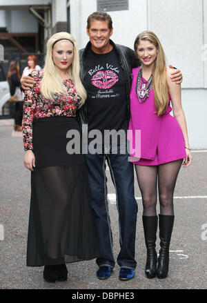 Hayley Hasselhoff, David Hasselhoff, Taylor Ann Hasselhoff bei der ITV Studios London, England - 18.08.11 Stockfoto