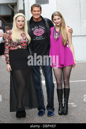 Hayley Hasselhoff, David Hasselhoff, Taylor Ann Hasselhoff bei der ITV Studios London, England - 18.08.11 Stockfoto