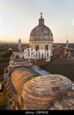 Blick von der Merced-Glockenturm in Granada, Nicaragua, Mittelamerika Stockfoto