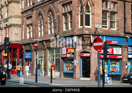Geschäfte der Dale Street, Liverpool, UK Stockfoto