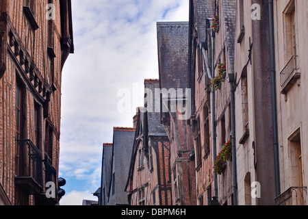 Fachwerkhäusern in Vieux Tours, Tours, Indre-et-Loire, Centre, Frankreich Stockfoto