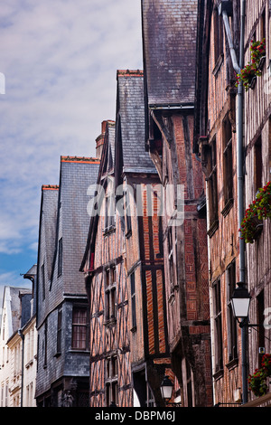 Fachwerkhäusern in Vieux Tours, Tours, Indre-et-Loire, Centre, Frankreich Stockfoto