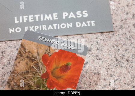 Der National Parks and Federal Recreational Lands-Senior-Access-Pass, USA Stockfoto