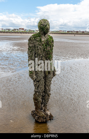 Antony Gormley Männer am Crosby Strand Stockfoto