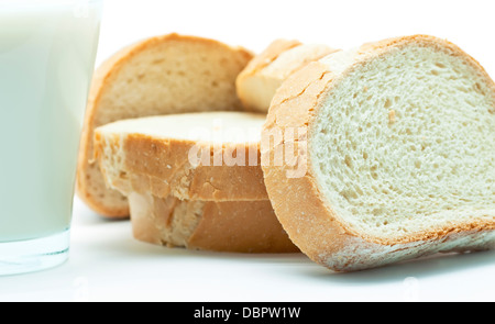 Brot und Milch Stockfoto