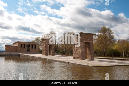 Debod Tempel war ein Geschenk von Ägypten nach Spanien im Jahr 1968. Es hat eine Geschichte von etwa 2.200 Jahren Stockfoto