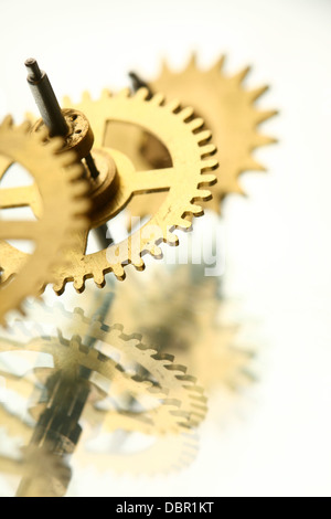 mechanische Uhr Gang Makro Nahaufnahme Stockfoto