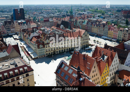 Stadt von Wrocław. Niederschlesien. Panorama-Blick Stockfoto